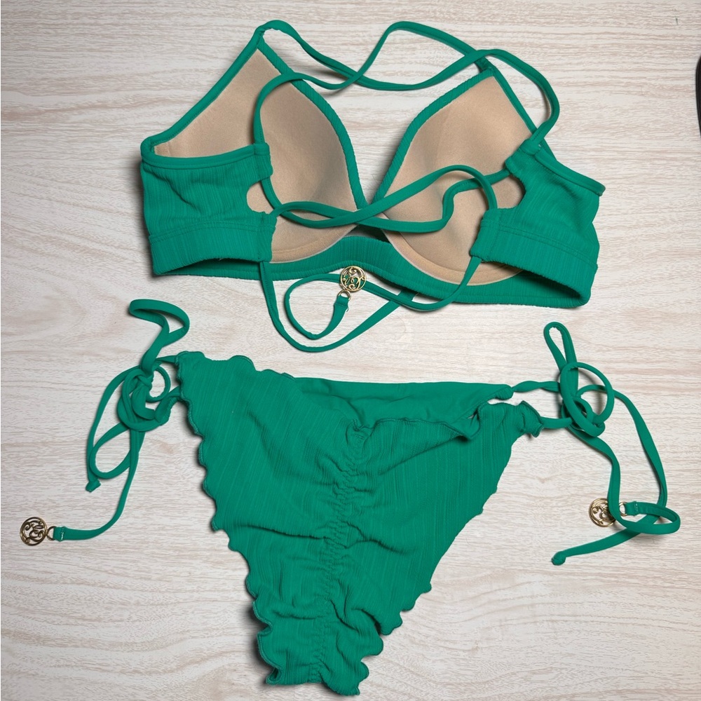 Luli Fama Playa Vibes Green Mojito Bikini size small - Picture 7 of 9